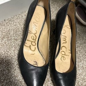 Sam Edelman Hazel Pointed Toe Pump in Black leather